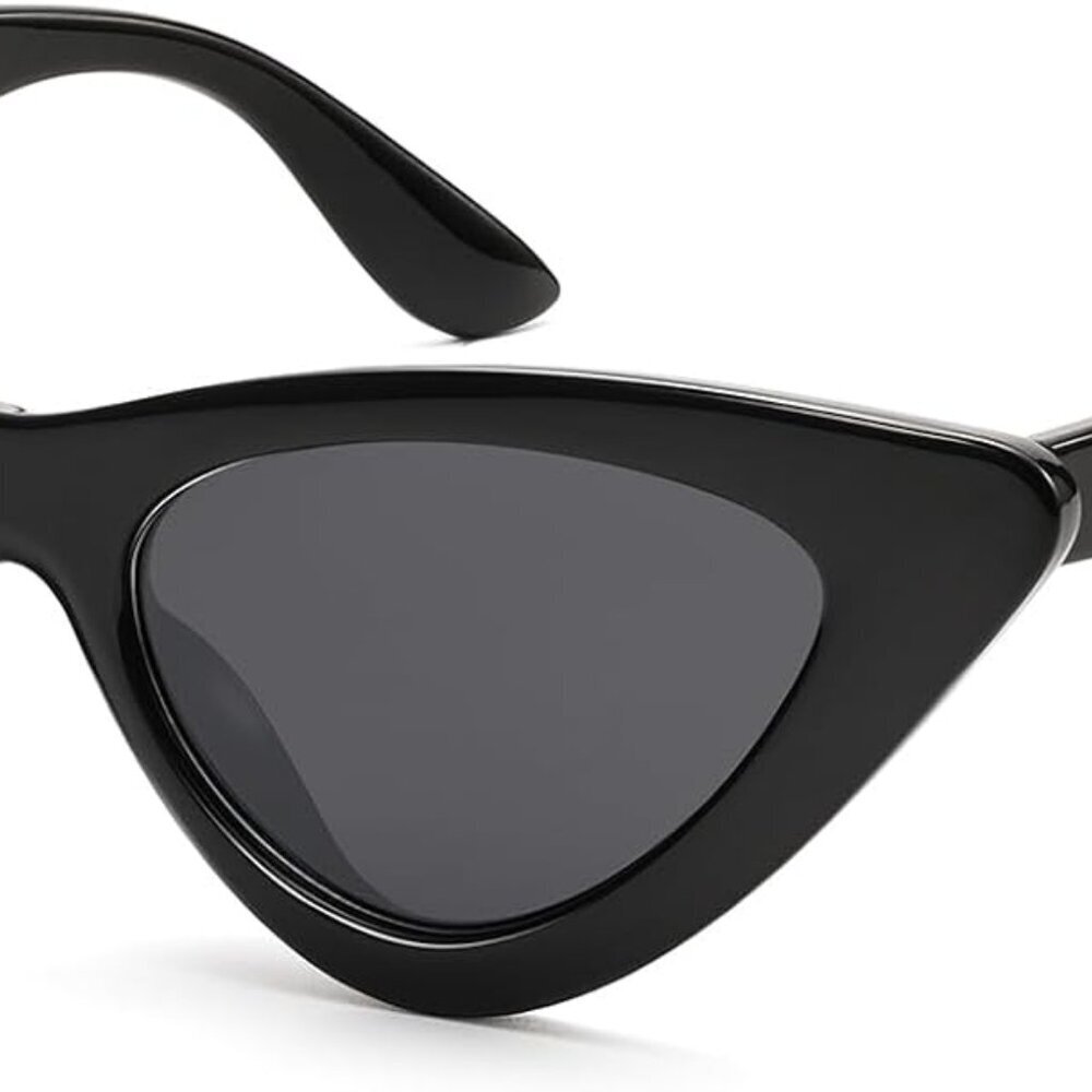 Cat Eye Sunglasses for Women Vintage Retro Narrow Cateye Frame Trendy Sun Glasse